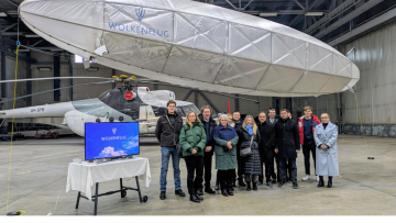 Junge Entwickler präsentieren neuartiges Luftschiff in Rothenburg/O.L.